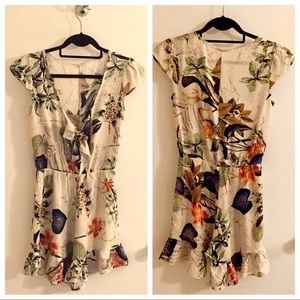 Cream Floral Romper